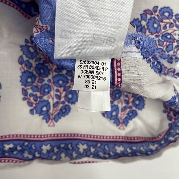 Banana Republic Button Down Shirt Boho Coastal Collar Womens Blue Size XSP NWT - Picture 6 of 7